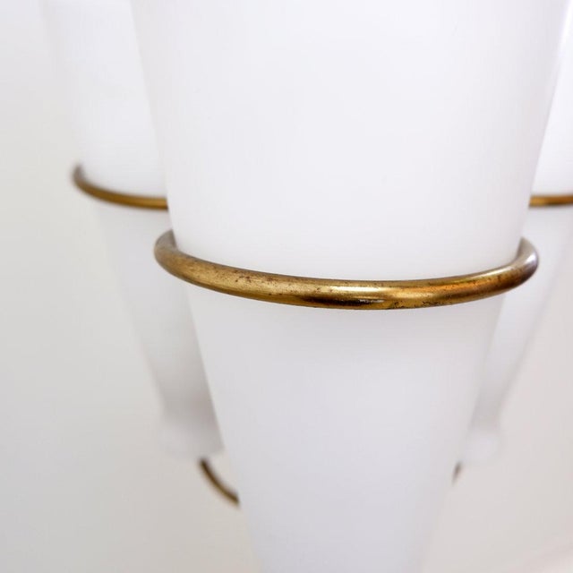 Stilnovo Vintage Tripod Floor Lamp with Opaline Glass from Stilnovo, 1950s For Sale - Image 4 of 16