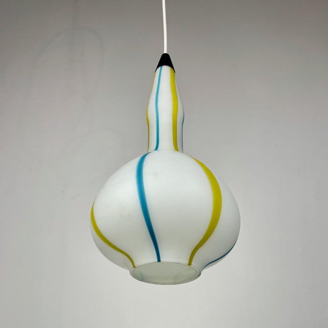 Stilnovo Murano Glass Pendant Lamp from Stilnovo, Italy, 1950s For Sale - Image 4 of 8