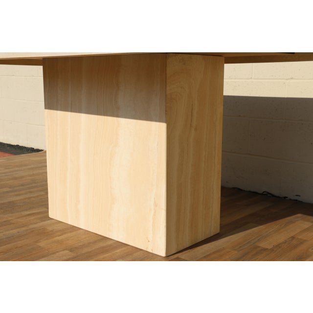 Mid-Century Modern Italian Travertine Dining Table, Circa 1970s For Sale - Image 11 of 18