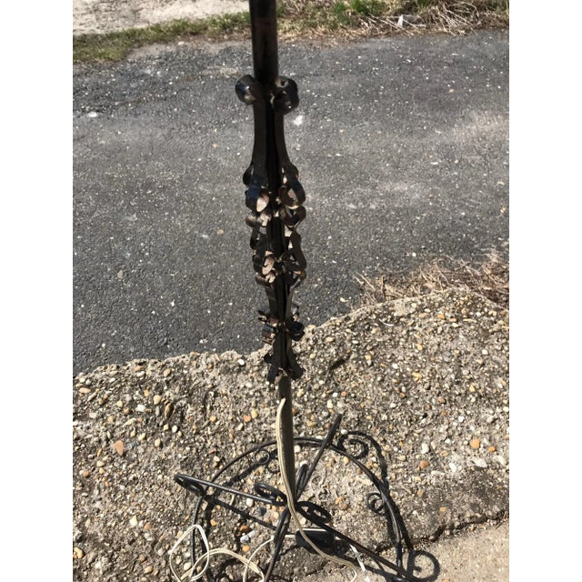 Wrought Iron Floor Lamp, 1950s For Sale - Image 4 of 8