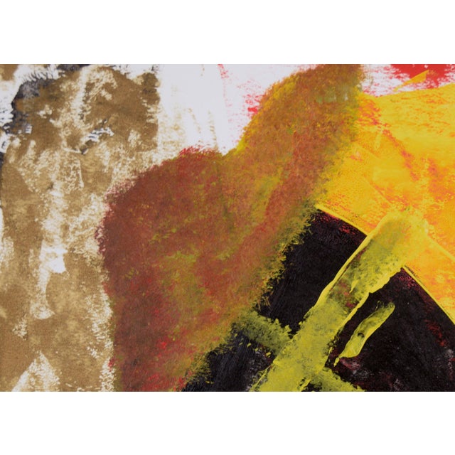 Abstract Expressionism Sombrero in the Iron Mask - Geometric Abstract Expressionist in Acrylic on Paper by Ricardo De Silva For Sale - Image 3 of 4