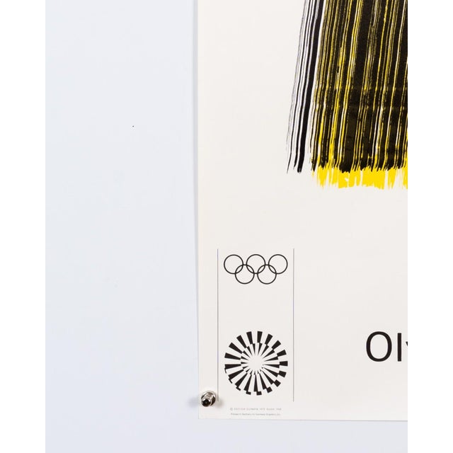 1960s Munich Olympics Lithograph Poster by Hans Hartung, 1972 For Sale - Image 5 of 9