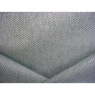 Romo Black / Lorentz Mari in French Blue - Metallic Silver Upholstery Fabric - 1-3/4 yards For Sale