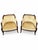 Vintage Hollywood Regency Gold Damask Barrel Lounge Chairs — Pair For Sale - Image 9 of 12