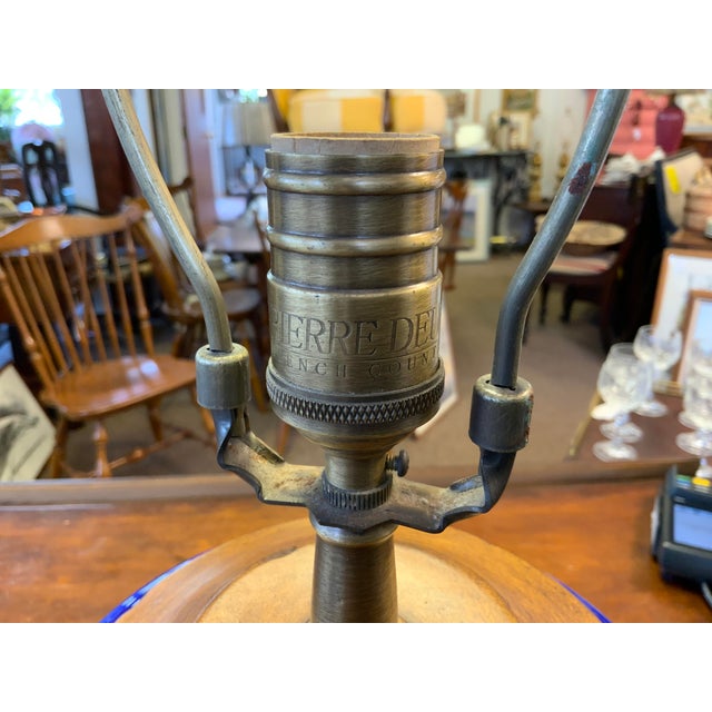 Blue 20th Century Pierre Deux Table Lamp For Sale - Image 8 of 8