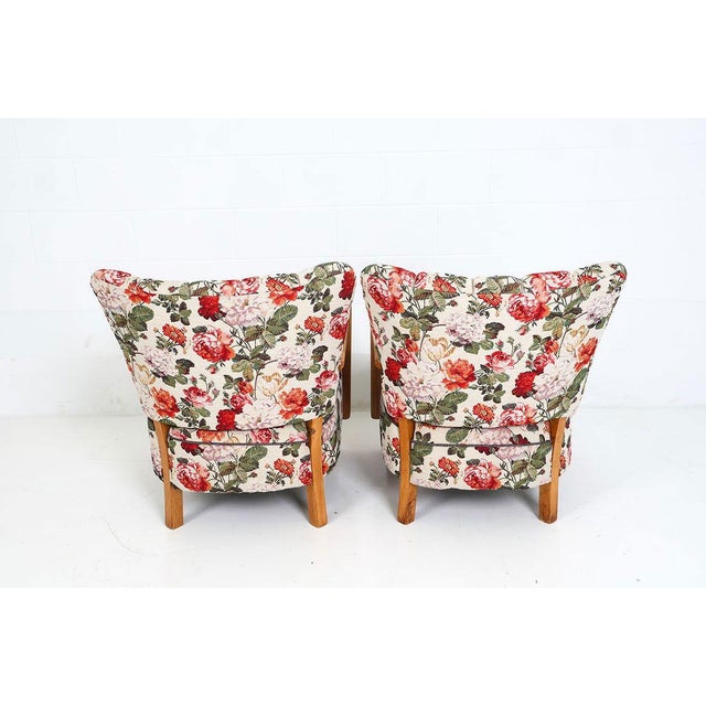 1950s Pair of Halabala Style Lounge Chairs, 1950s For Sale - Image 5 of 13