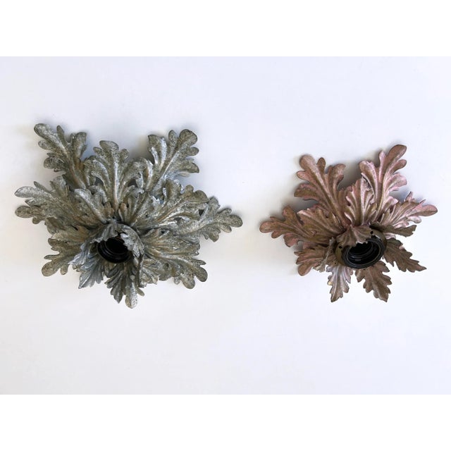 Mid-Century Floral Flush Mounts by W. Müller, Germany, 1970s, Set of 2 For Sale - Image 18 of 18