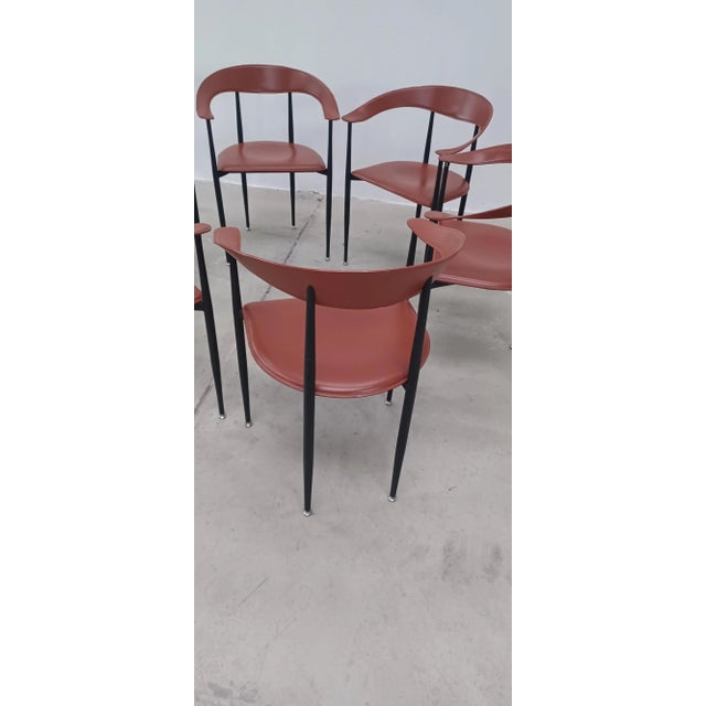 P40 Chairs by Giancarlo Vegni for Arper, 1987, Set of 6 For Sale - Image 6 of 11