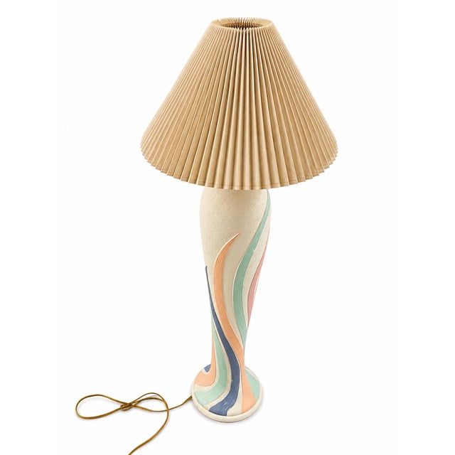 Ceramic 1980s Postmodern Plaster Floor Lamp For Sale - Image 7 of 7