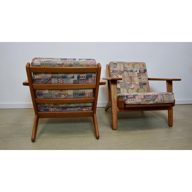 Mid-Century Modern GE-290 Armchairs in Teak by Hans J Wegner for Getama, 1950s, Set of 2 For Sale - Image 3 of 10