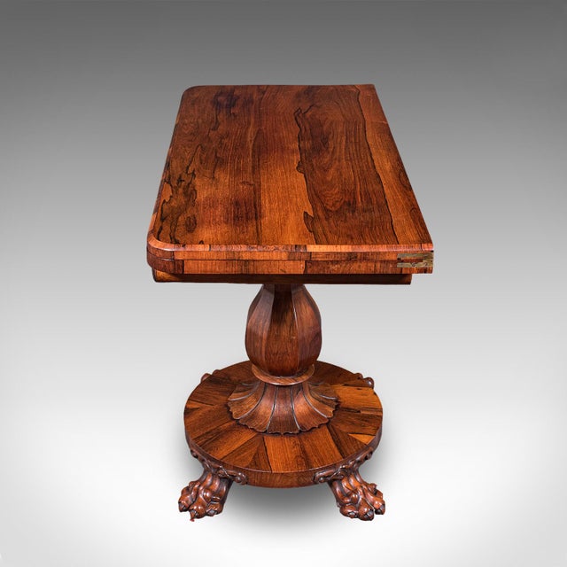 Antique Club Lounge Poker Table, English, Parlour Games, Cards, William Iv, 1835 For Sale - Image 6 of 12