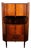 Mid Century Danish Modern Corner Cabinet Rosewood Bar Denmark Drawers Locking For Sale