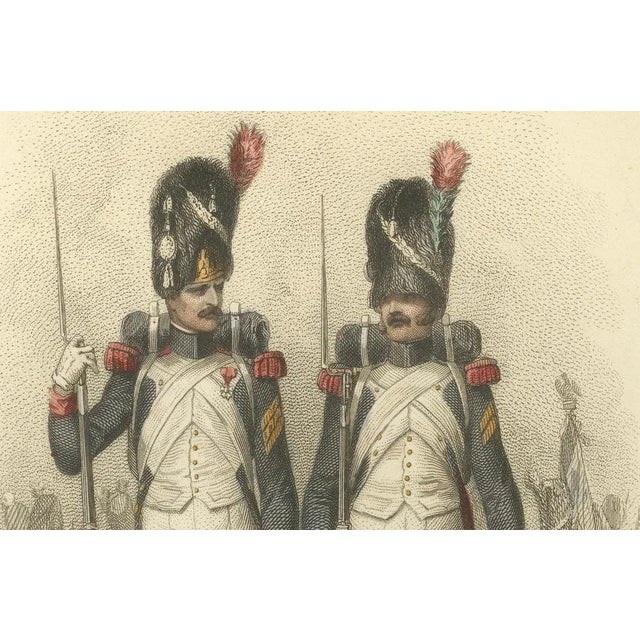 Paper After Raffet, Napoleonic Foot Grenadiers Chasseur, Grenadier, and Flag Bearer, 1859, Print For Sale - Image 7 of 11