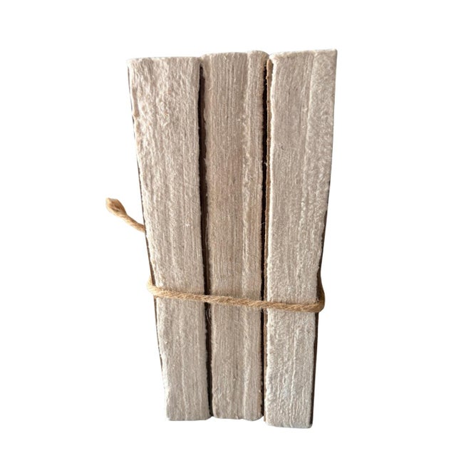 Restoration Hardware Restoration Hardware Large Tomes in Taupe – Set of 3 Handcrafted French-Inspired Decorative Books For Sale - Image 4 of 12