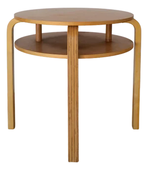 Alvar Aalto Style 2-Tier Round Side Table