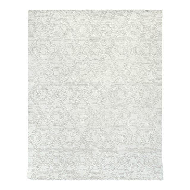 Exquisite Rugs Melbourne Hand Loom Wool & Cotton Beige - 10'x14' For Sale