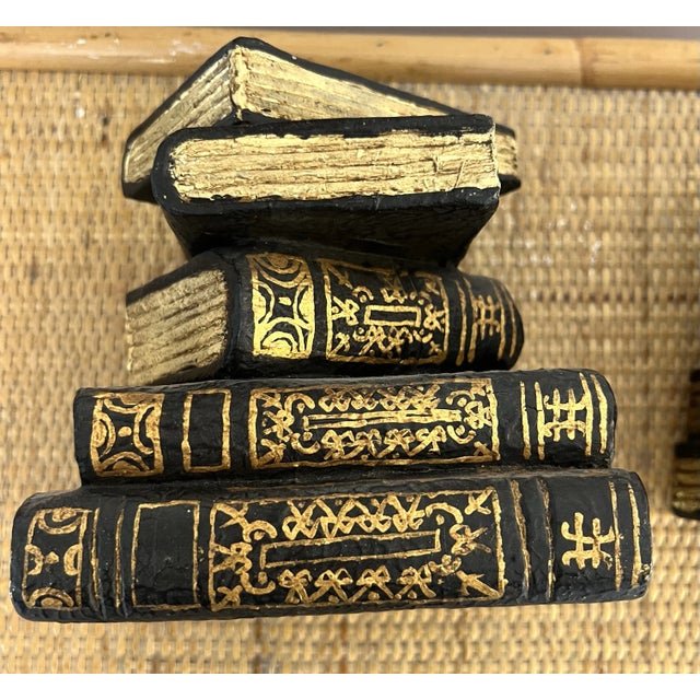 Late 20th-C Neo Classical Style Stacked Faux Books Bookends- a Pair For Sale In Miami - Image 6 of 10