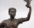 Matched Pair of Vintage Boho Patinated Bronze Boy Torchbearer Candle Holders For Sale - Image 4 of 9