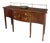 Vintage Ethan Allen Bellflower Inlaid Mahogany Serpentine Sideboard With Brass Gallery For Sale