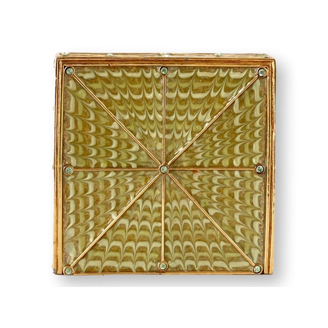 Modern Jay Strongwater Enameled Desk Clock For Sale - Image 3 of 4