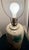 Vintage Mid-Century Modern Hand-Painted Ceramic Table Lamp With Grape Leaves & Gold, Brass Base For Sale - Image 12 of 12