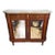 Antique French Louis XVI Inlaid Marble Top & Mirror Door Cabinet Buffet Chest For Sale