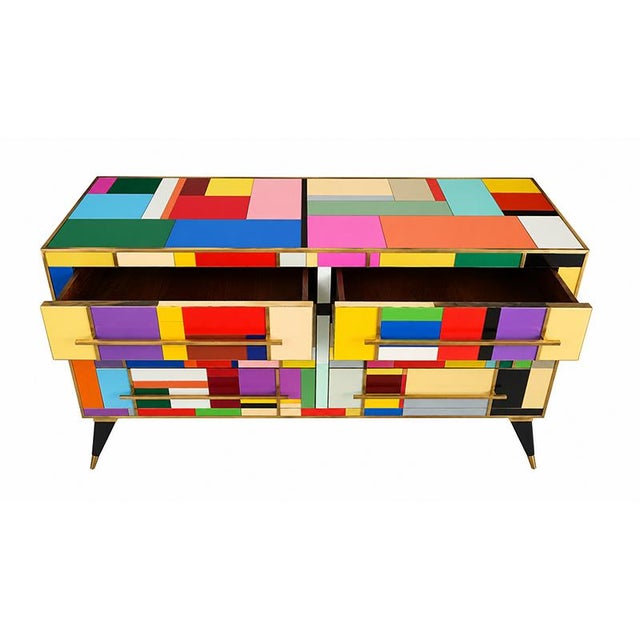 Glass Chest of Drawers, 1980s For Sale - Image 4 of 5