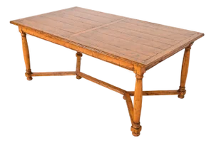 Guy Chaddock English Country Rustic Oak Harvest Farm Extension Dining Table