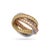 Cartier Trinity Diamond 18k Tri-Color Gold Band Ring w/Cert - Size 5.5 For Sale In Miami - Image 6 of 10