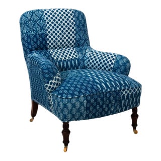 1900s Victorian Upholstered Armchair For Sale