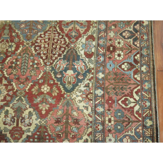 Persian Antique Zabihi Collection Square Persian Bakhtiari Rug - 10'3" x 10'4" For Sale - Image 3 of 9