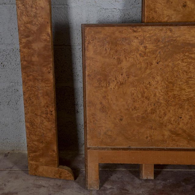 Mid-Century Modern Art Deco Bed in Briar Root For Sale - Image 3 of 18
