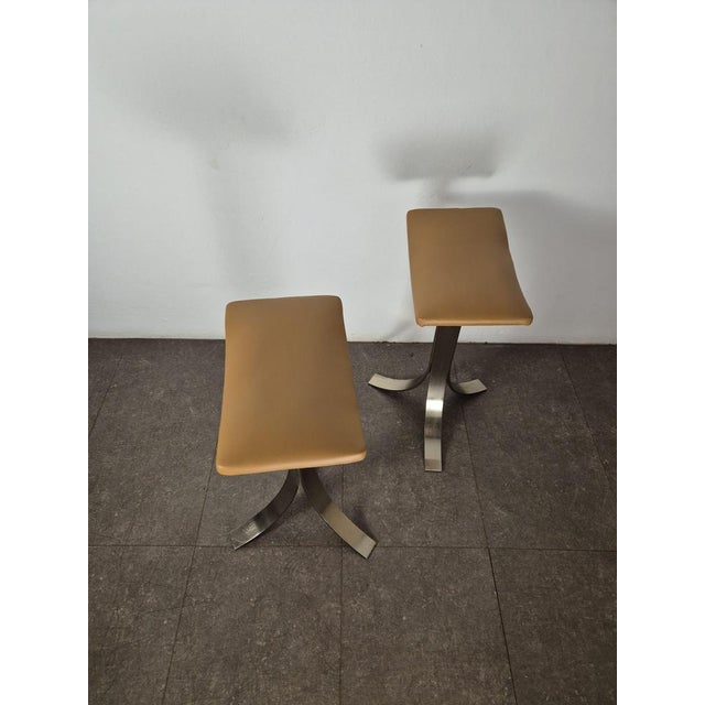 Metal Set of Stools by Ernesto Hauner, 1970s For Sale - Image 7 of 14