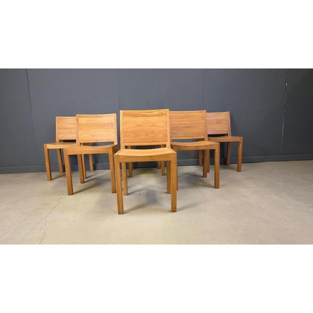 Vintage Teak Dining Chairs, 1980s, Set of 6 For Sale - Image 13 of 16