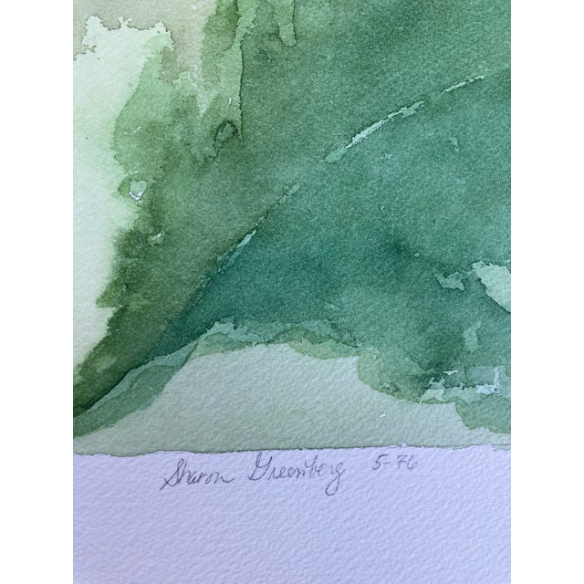 1970’s 4 Original Large Watercolor Paintings Palm Plants by Sharon Greenberg-Set of 4 For Sale - Image 4 of 7