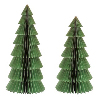 Layered Paper Tree Décor (Set of 2) For Sale
