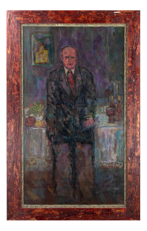 Sirio Pellegrini, The Professor, Oil on Board, 1969