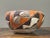 Antique Polychrome Native Acoma Pottery Bowl. Polychrome on white bowl with geometric patterning along the exterior in...