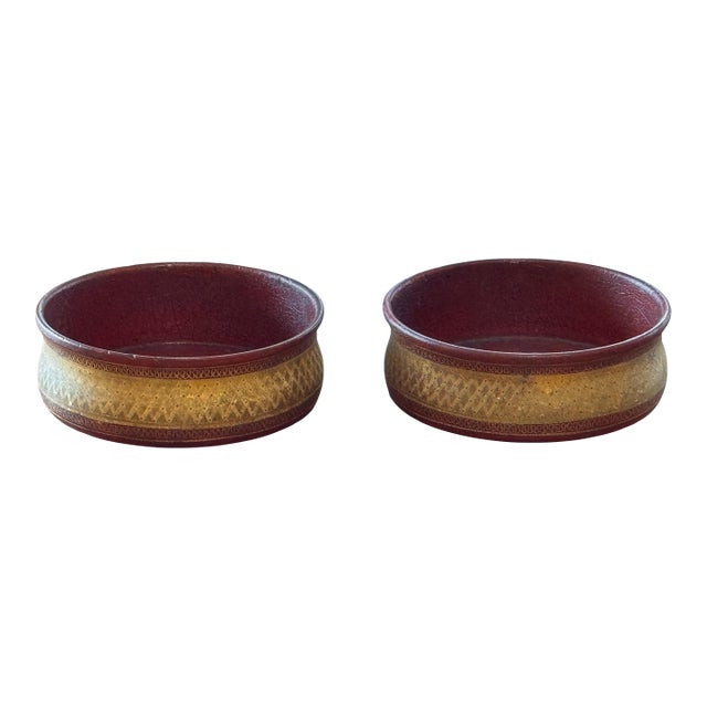 Pair of 19th Century Red Wine Coasters For Sale