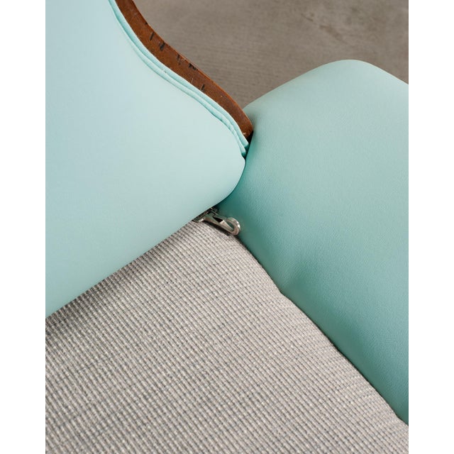 Louis XV Style Bergère Lounge Chair in Tiffany Blue + Ottoman For Sale - Image 14 of 18