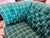 Green Plaid Chesterfield Oversized Loveseat Sofa For Sale - Image 4 of 7