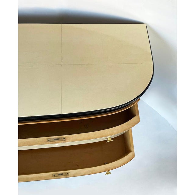 Mid-Century Chest of Drawers in Lacquered Wood and Parchment, 1950 For Sale - Image 9 of 18