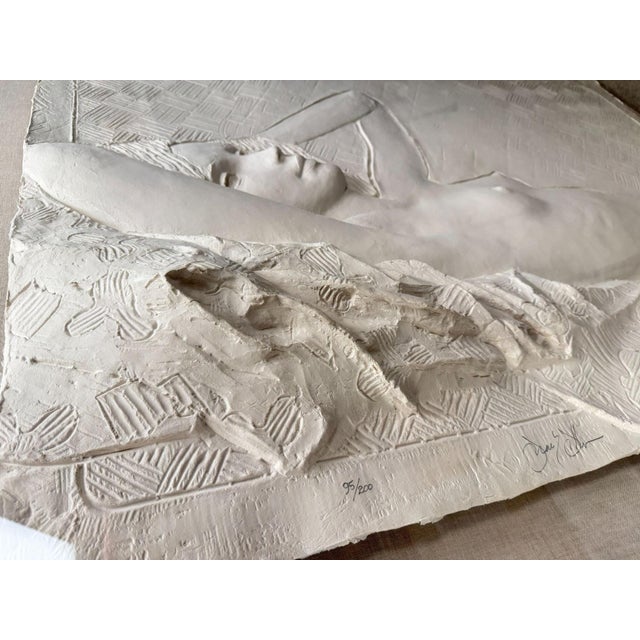 Paper 1970s Frank Gallo Reclining Nude 3d Paper Relief Wall Sculpture 95/200 For Sale - Image 7 of 12