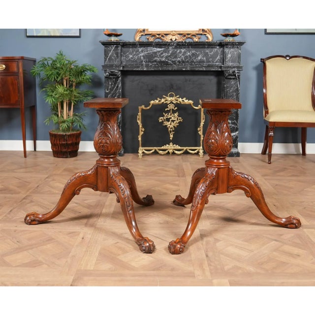 1980s Vintage Furniture South Mahogany Dining Table For Sale - Image 4 of 13