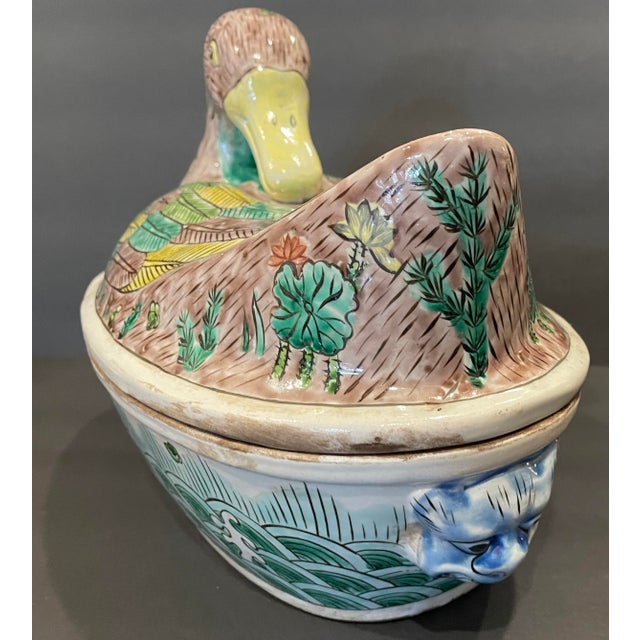 Antique Chinese Duck Tureen For Sale - Image 4 of 11