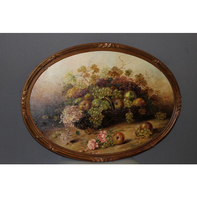 Basket of Fruit, 1920s, Oil on Canvas, Framed For Sale - Image 12 of 12