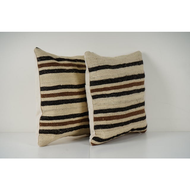 Handmade Turkish Rug Pillow Covers • Vintage Rug Decor Elevate your home decor with these exquisite 16" x 16" pillow...