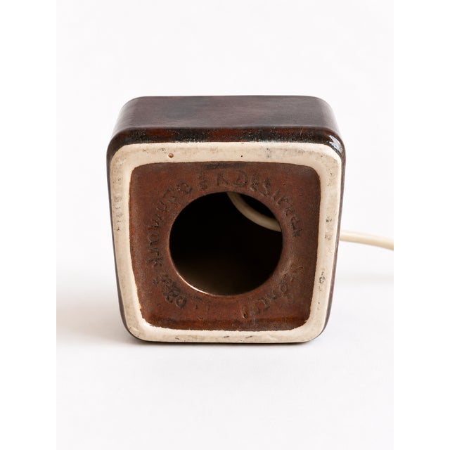 Textile Mid-Century Modern Danish Ceramic Table Lamp by Désirée Stentøj, 1970s For Sale - Image 7 of 10