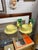 1955 Mid-Century Modern Taylor, Smith & Taylor Pebbleford Sunburst Yellow Dinnerware - Set of 4 Teacups, 10 Dinner Plates, 5 Salad Plates, 10 Saucers For Sale - Image 4 of 8