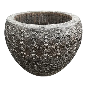 Vintage Mongolian Stone Money Pot / Planter